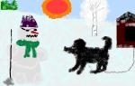 Снеговик. Рисунок Даньшиной Дианы